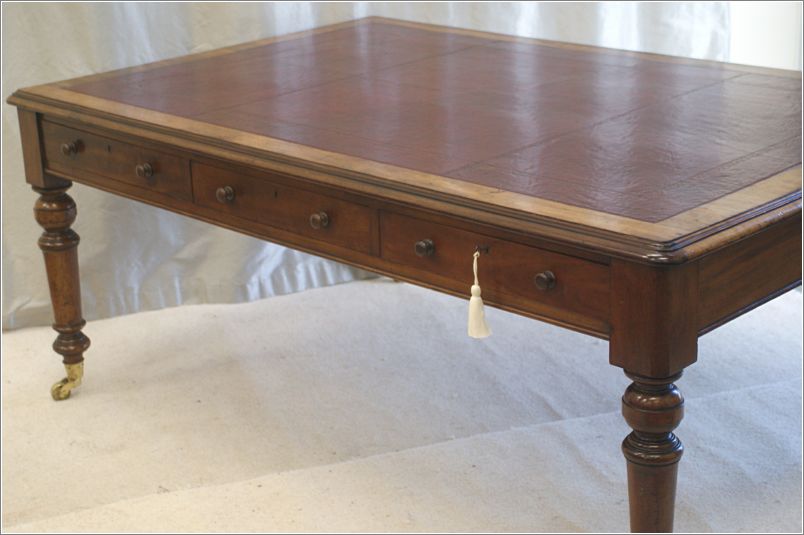 3047-Large-Antique-Six-Drawer-Mahogany-Library Table (6)